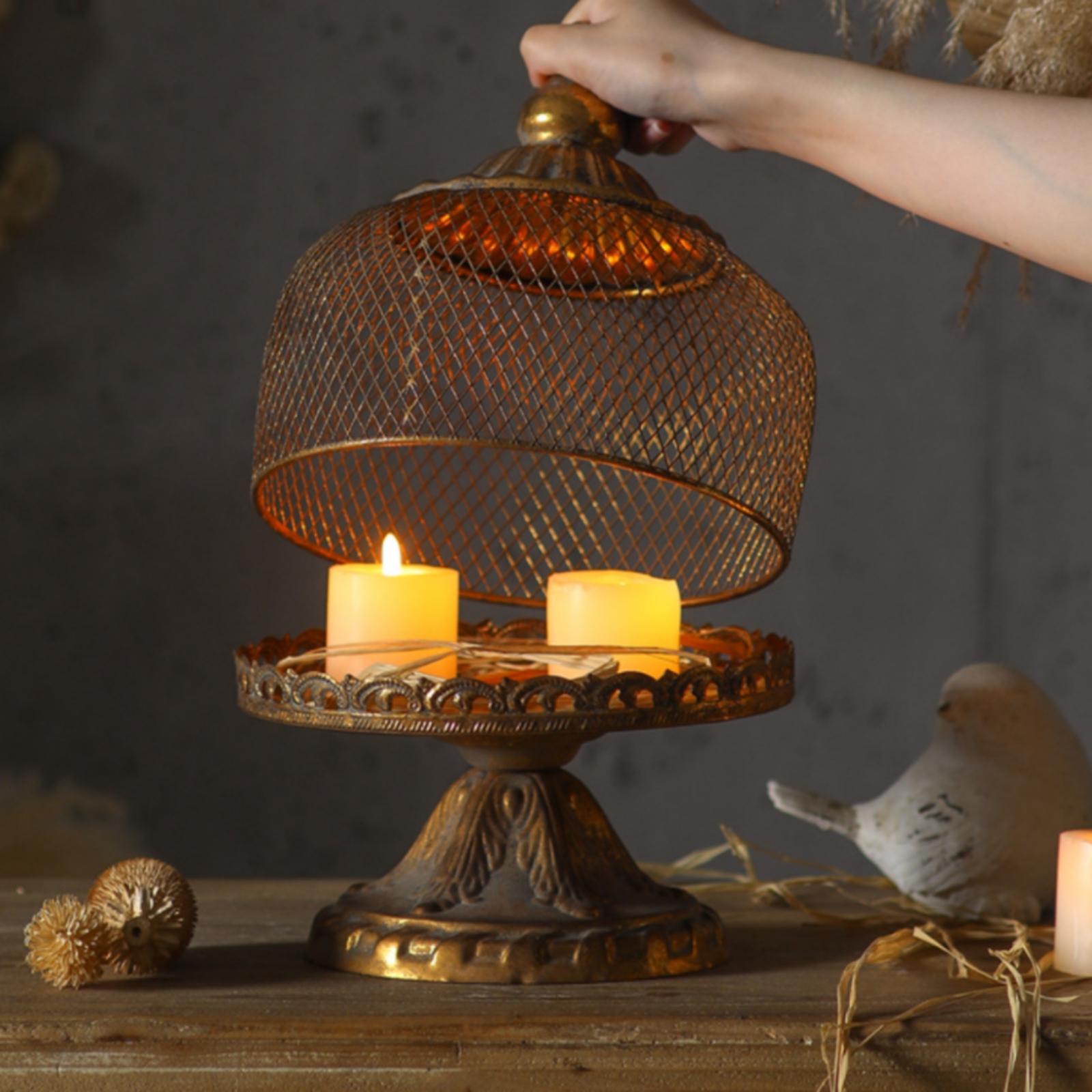 Candle Holder Decor - 装飾的な台座付きキャンドルホルダー、ヨーロッパの美的デザイン、ヴィンテージキャンドル