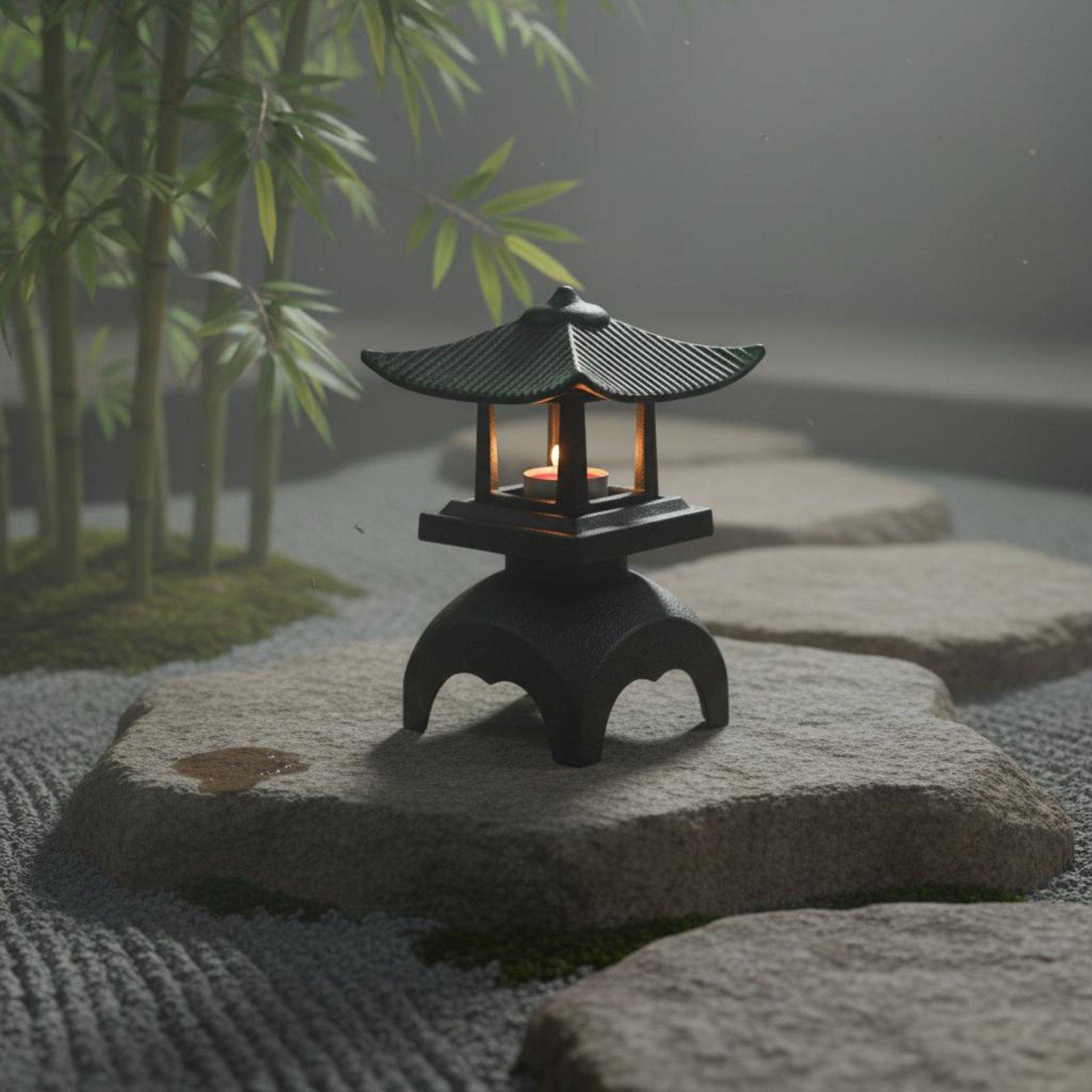 Candle Holder Decor - エレガントな鋳鉄製ランタンキャンドルスティックキャンドルホルダー、アールデコ調のセンターピース、家の庭の装飾に
