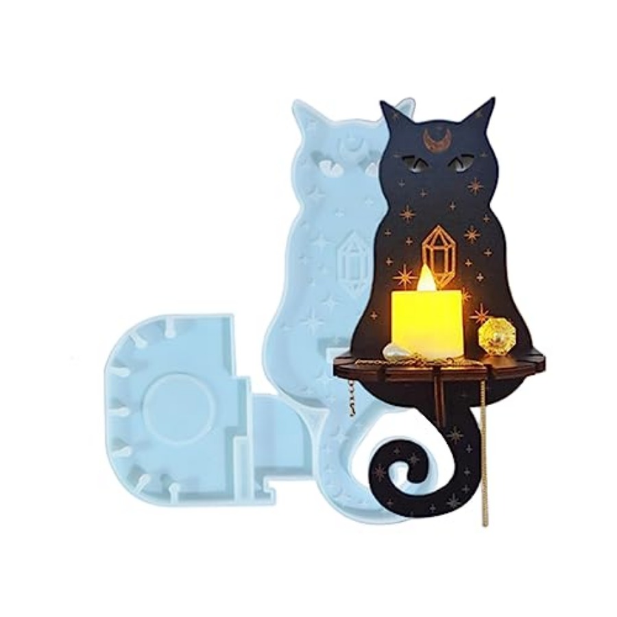 Candle Holder Decor - 樹脂型シリコン、壁掛けキャンドルホルダー作成用シリコン型、DIY樹脂アートクラフトギフト用エポキシ型、家の装飾用