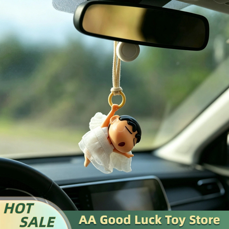 Decorative Mirror - クレヨンしんちゃん エンジェルバレエ ミニカーバックミラー吊り下げペンダント クリエイティブな車内装飾 絶妙な多用途オーナメント