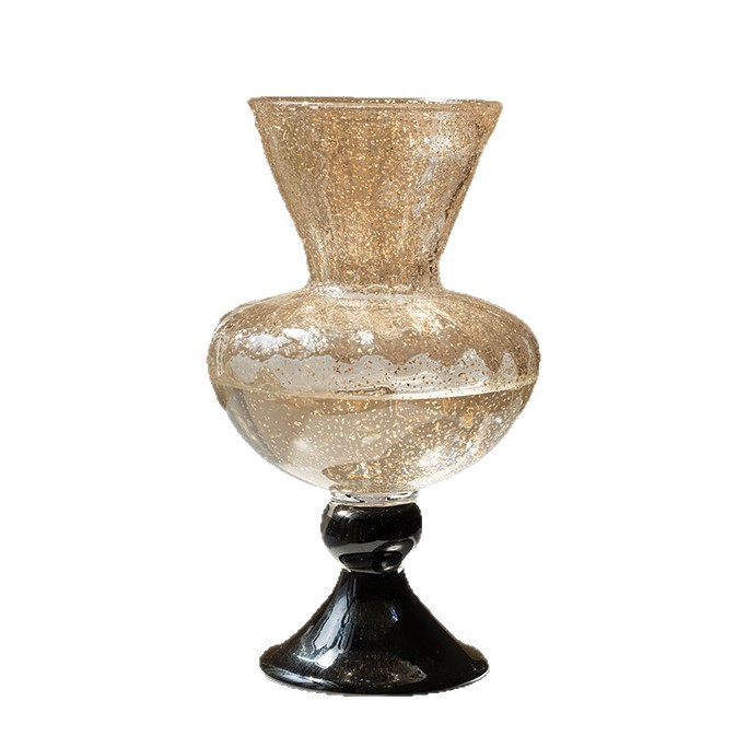 Vase Decor - フランスの古代ガラス花瓶飾り、リビングルームフラワーアレンジメント、高級感のある軽やかな豪華なダイニングテーブル装飾、水耕栽培