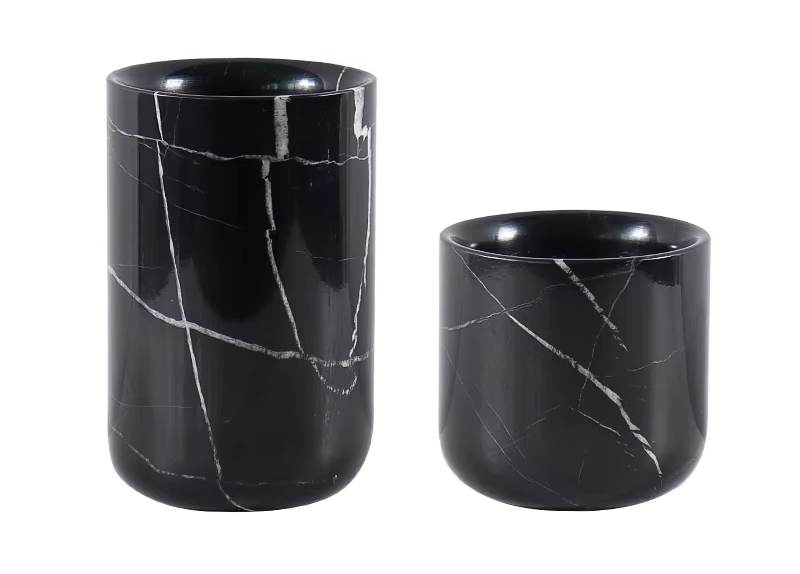 カスタマイズされた天然大理石の花瓶、斬新で創造的な家の装飾、 - Vase Decor のレビューと価格