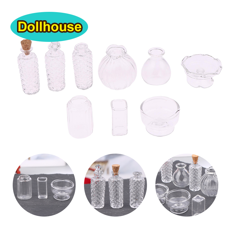 1:12 ドールハウスミニチュアガラス花瓶デザートカップワイ - Vase Decor のレビューと価格