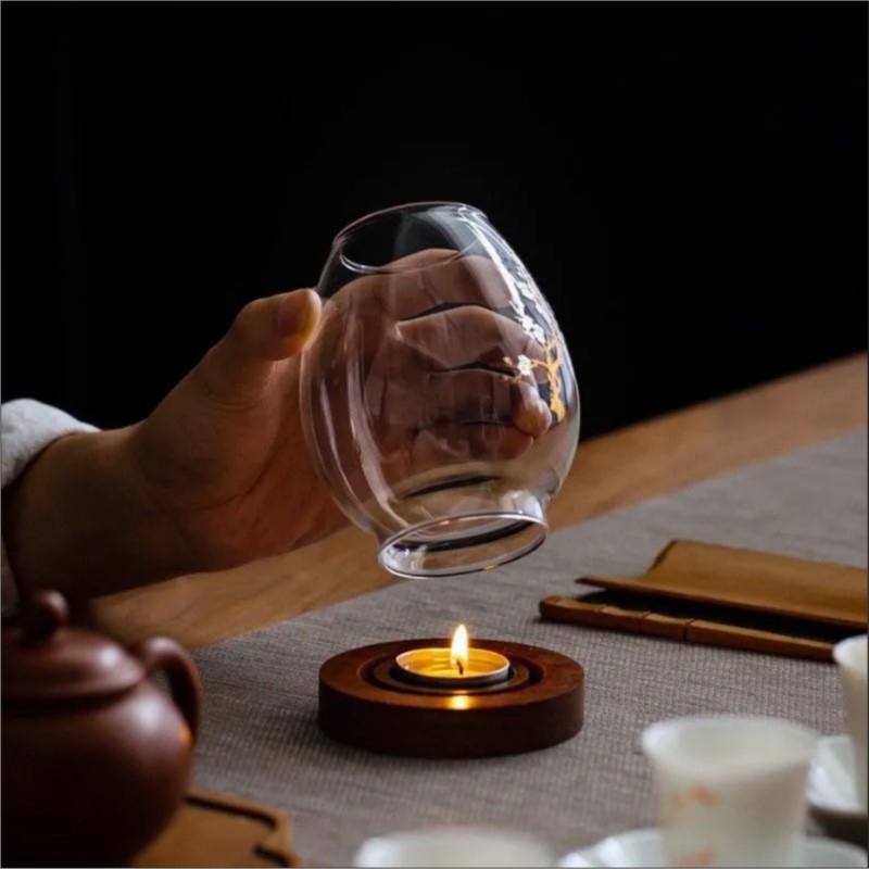 中国風透明ガラスキャンドルホルダーシェードロマンチックなキャ - Candle Holder Decor のレビューと価格