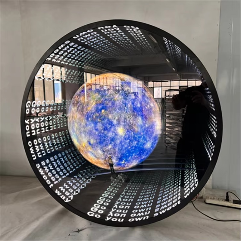 カスタマイズLED 3Dアクリルネオン無限鏡装飾アビスオフィ - Decorative Mirror のレビューと価格