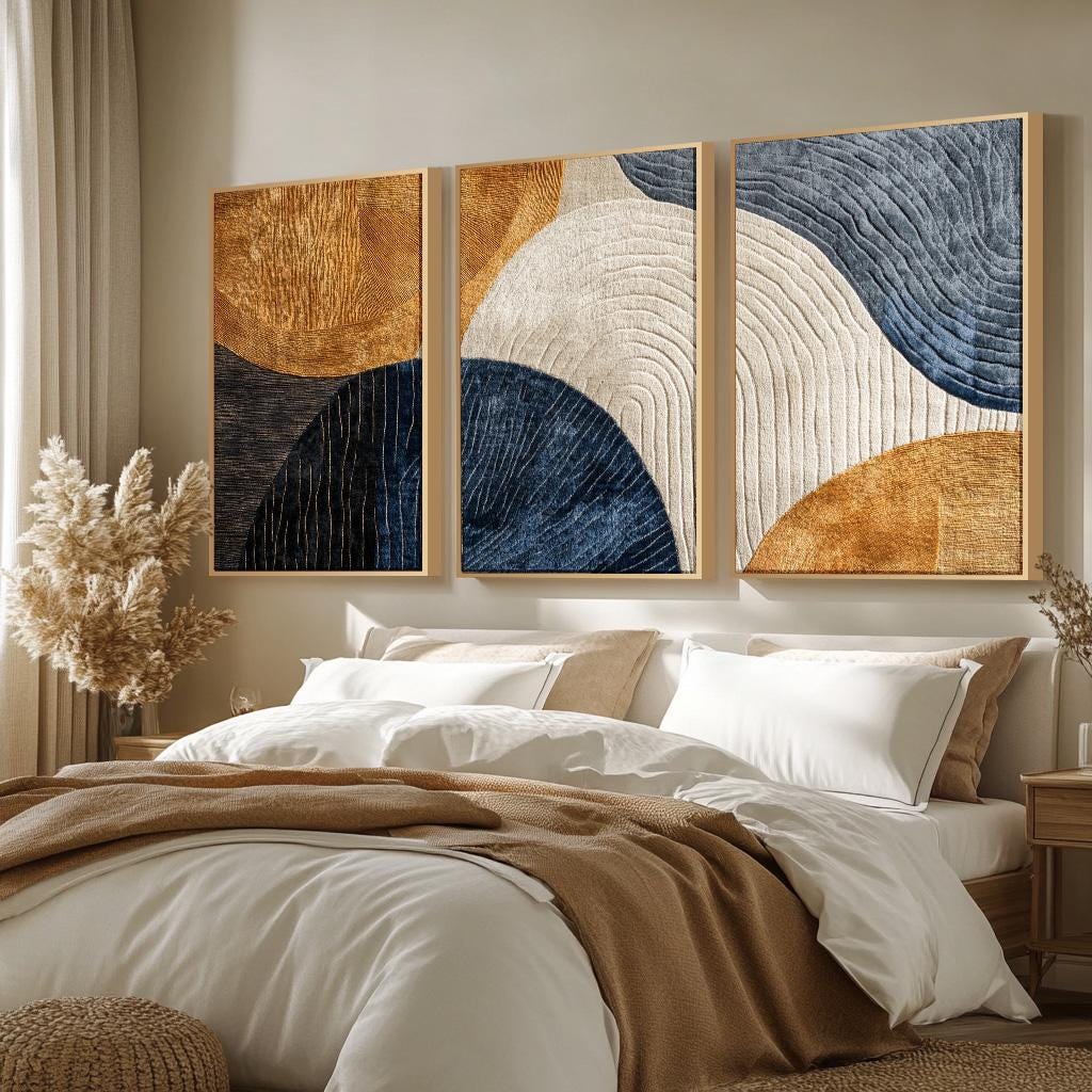 3ピース フレームレス キャンバス絵画 ジャパンディ三連画ア - Abstract Canvas Set のレビューと価格