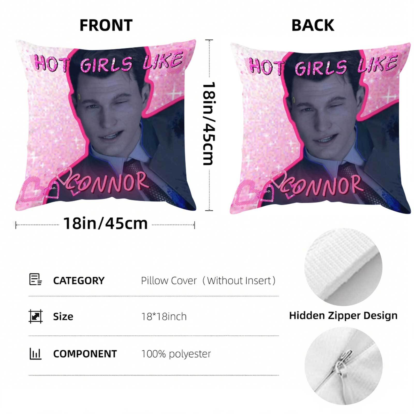 カスタマイズ可能な1個入り CONNOR SO HOT ピン - Throw Pillow のレビューと価格