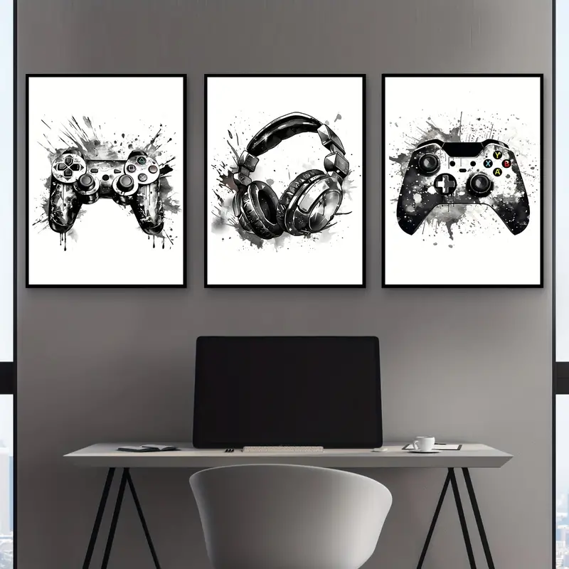 3枚組フレームレスキャンバス絵画 3枚セット ゲーミンググラ - Abstract Canvas Set のレビューと価格