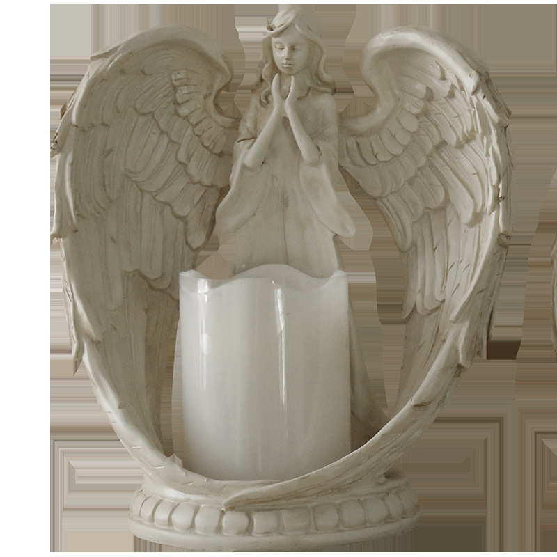 WW樹脂製エンジェル電子キャンドルホルダー リビングルーム  - Candle Holder Decor のレビューと価格