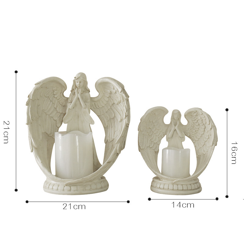 WW樹脂製エンジェル電子キャンドルホルダー リビングルーム  - Candle Holder Decor のレビューと価格