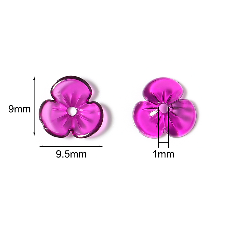 ジュエリー作り用の透明な樹脂花びらビーズ,花のモチーフ,ゆる - Vase Decor のレビューと価格
