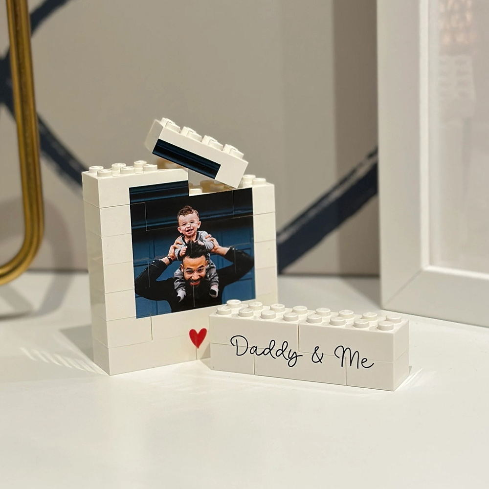パパと私のお揃いブロック写真ギフト、お父さんや彼へのカスタム - Picture Frame のレビューと価格
