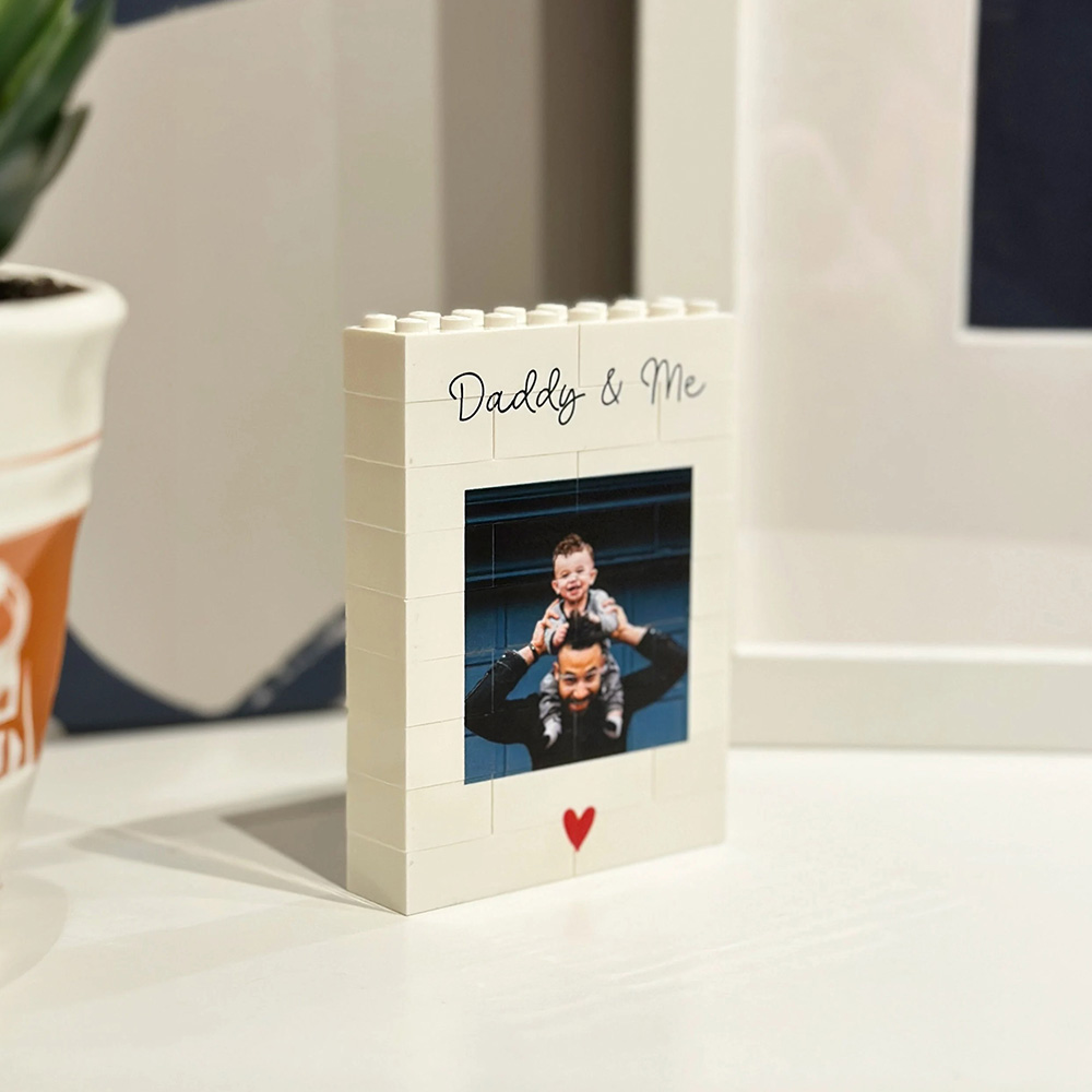 パパと私のお揃いブロック写真ギフト、お父さんや彼へのカスタム - Picture Frame のレビューと価格