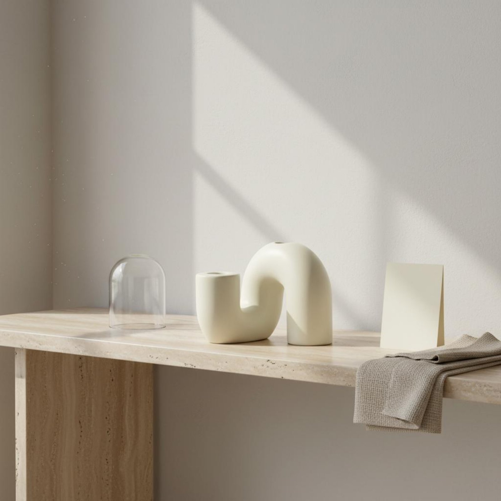 波状セラミックキャンドルホルダー ミニマリストデザイン 抽象 - Candle Holder Decor のレビューと価格