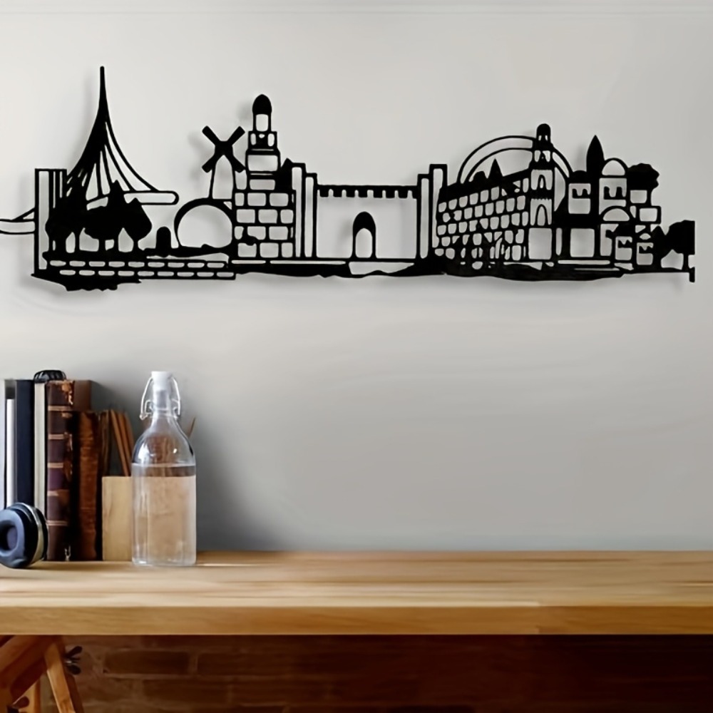 CIFBUY メタルウォールアート エルサレムスカイライン装 - Wall Art のレビューと価格