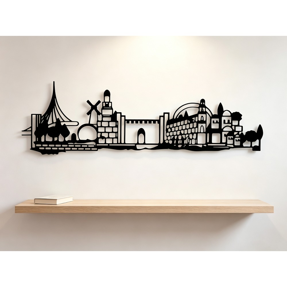 CIFBUY メタルウォールアート エルサレムスカイライン装 - Wall Art のレビューと価格