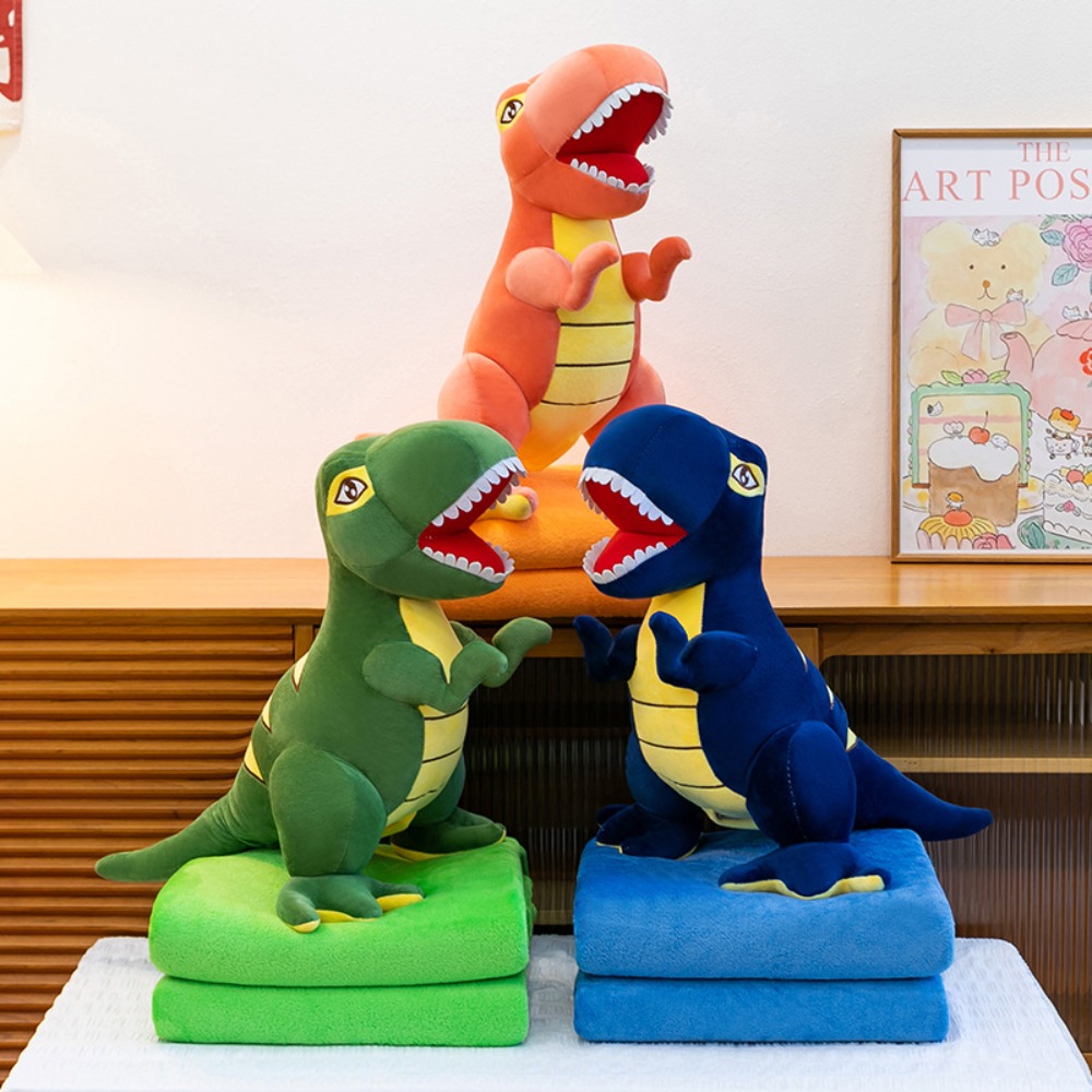漫画 2-in-1 枕ブランケット オフィス用 ソフト恐竜ぬ - Throw Pillow のレビューと価格