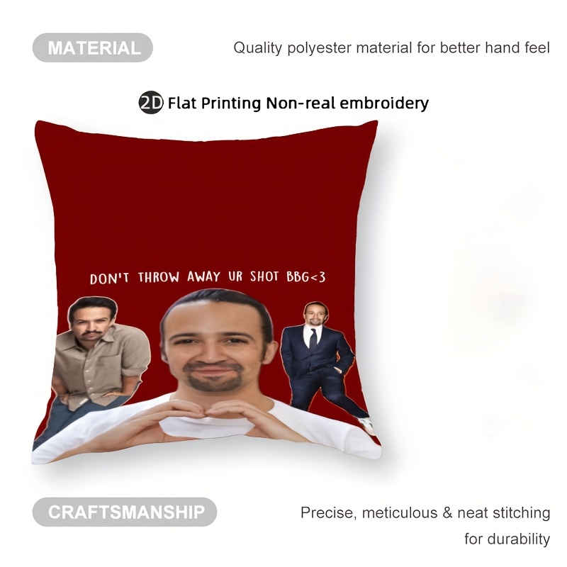 カスタマイズ可能な1ピース リン・マヌエル・ミランダ「Don - Throw Pillow のレビューと価格