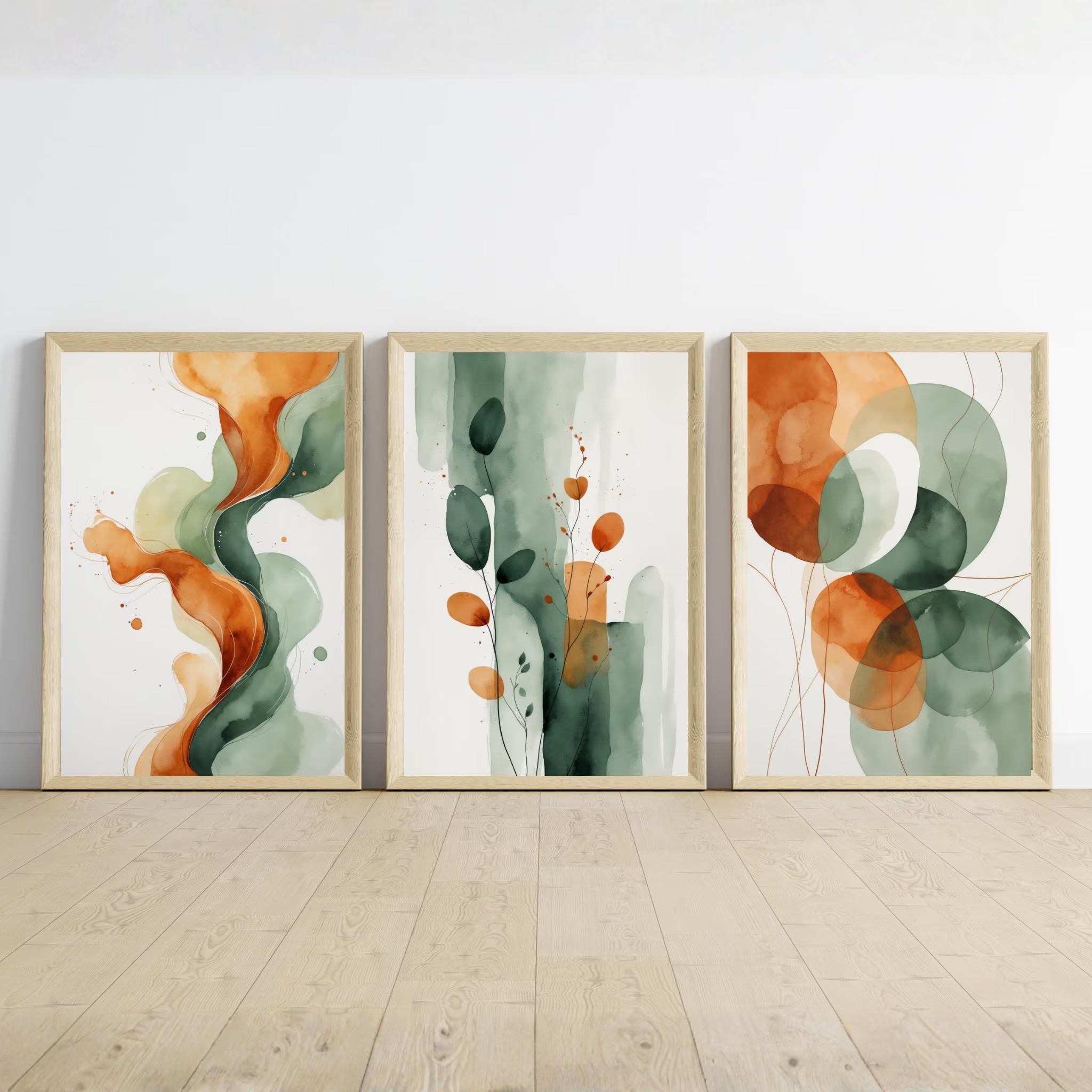 1ピース フレームレス 3枚セット 抽象的なウォールアートプ - Abstract Canvas Set のレビューと価格