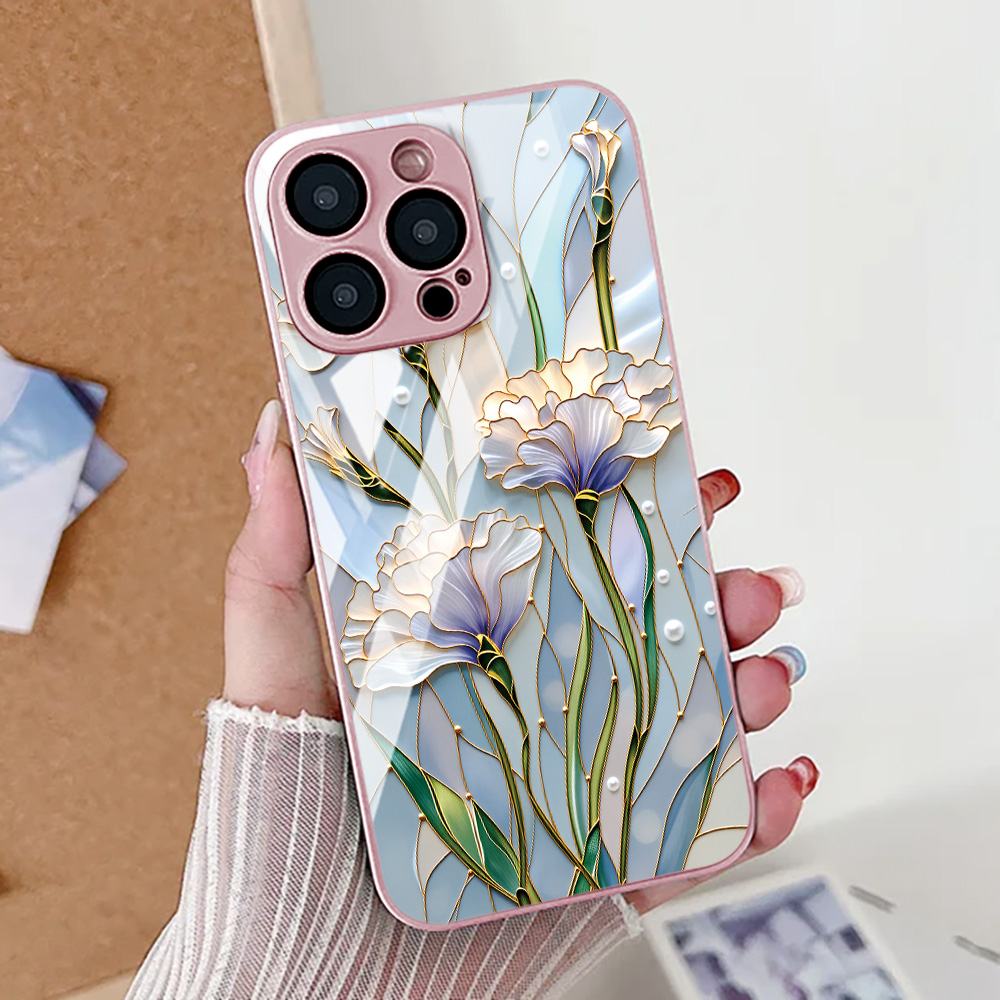 蓮の花柄 iPhoneケース iPhone 16 Proケー - Vase Decor のレビューと価格
