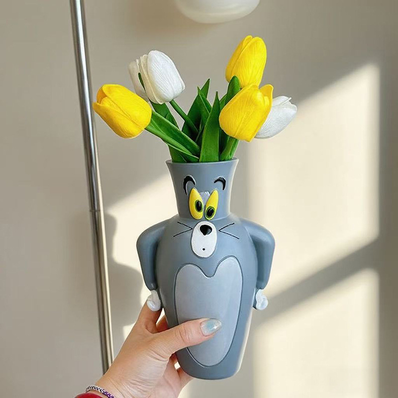漫画トムとジェリーの新しい花瓶飾り、ギフトルームデコレーショ - Vase Decor のレビューと価格