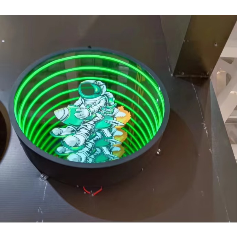 LED無限鏡ネオンサインアビスミラー、拡張効果付き、屋内オフ - Decorative Mirror のレビューと価格