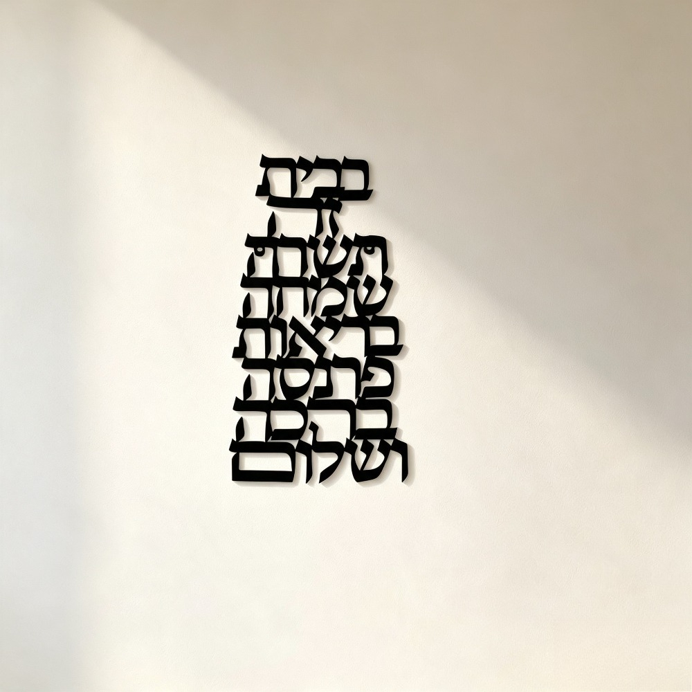 CIFBUY 鉄製ウォールアート ヴィンテージヘブライ書道  - Wall Art のレビューと価格