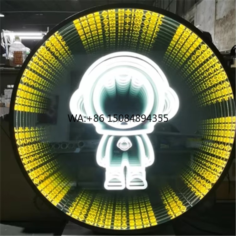 カスタマイズ可能な3D LED無限鏡サイン カラフルな多層ア - Decorative Mirror のレビューと価格