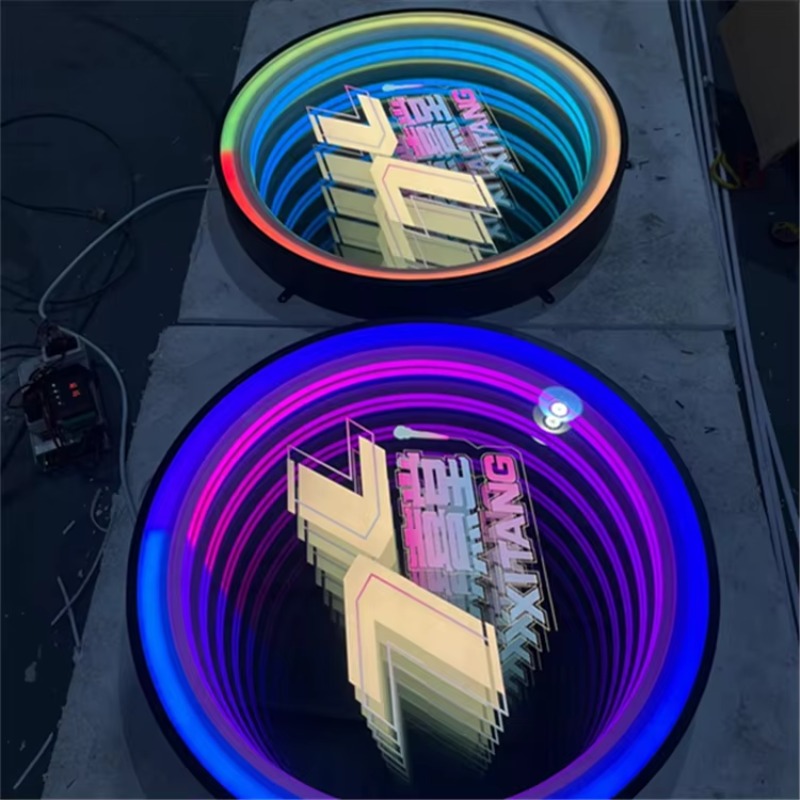カスタマイズ可能な3D LED無限鏡サイン カラフルな多層ア - Decorative Mirror のレビューと価格