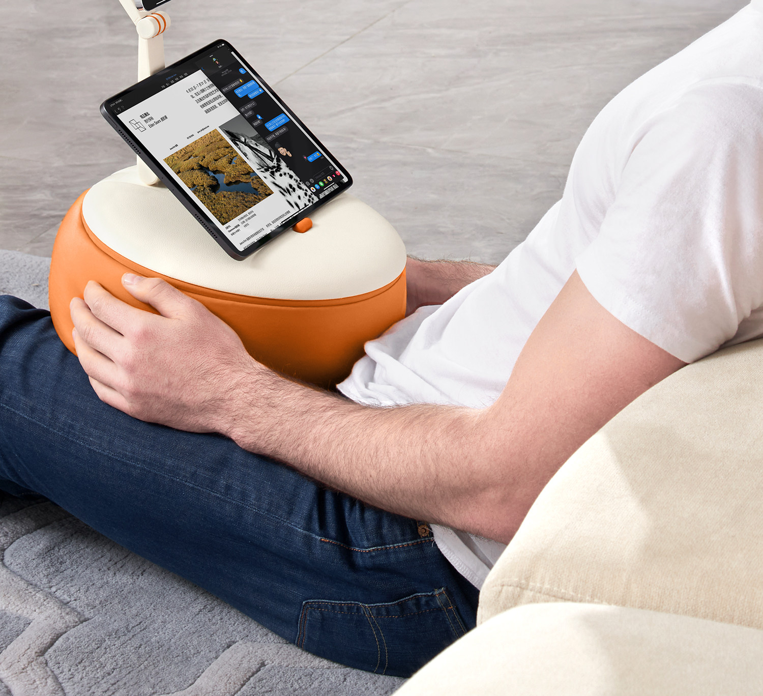 スマホ用投げ枕ブラケット、卓上磁気吸着式、ベッド用怠惰なタブ - Throw Pillow のレビューと価格