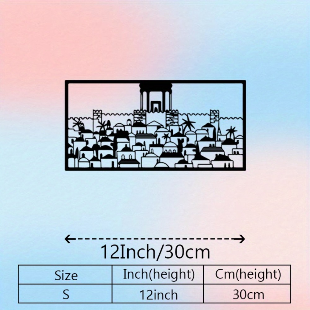 CIFBUY 金属製ウォールアート エルサレム壁画像 ユダヤ - Wall Art のレビューと価格