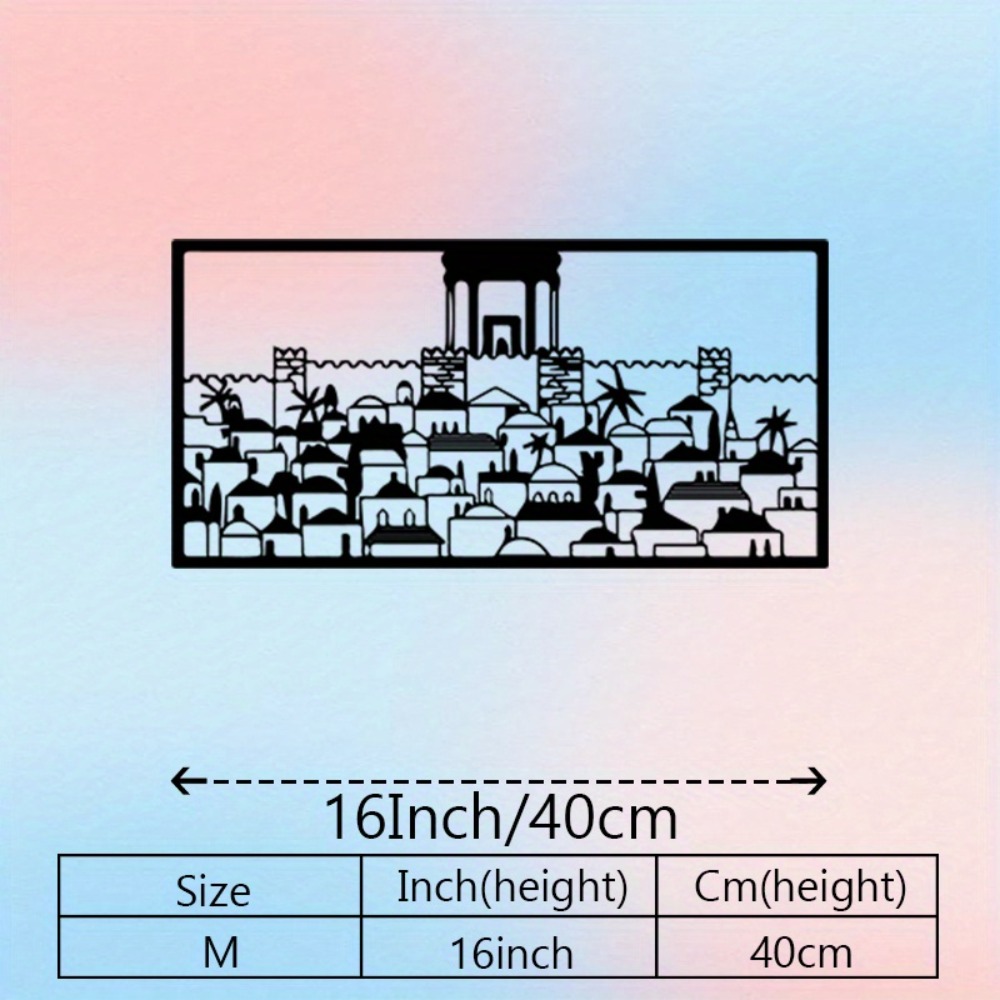 CIFBUY 金属製ウォールアート エルサレム壁画像 ユダヤ - Wall Art のレビューと価格